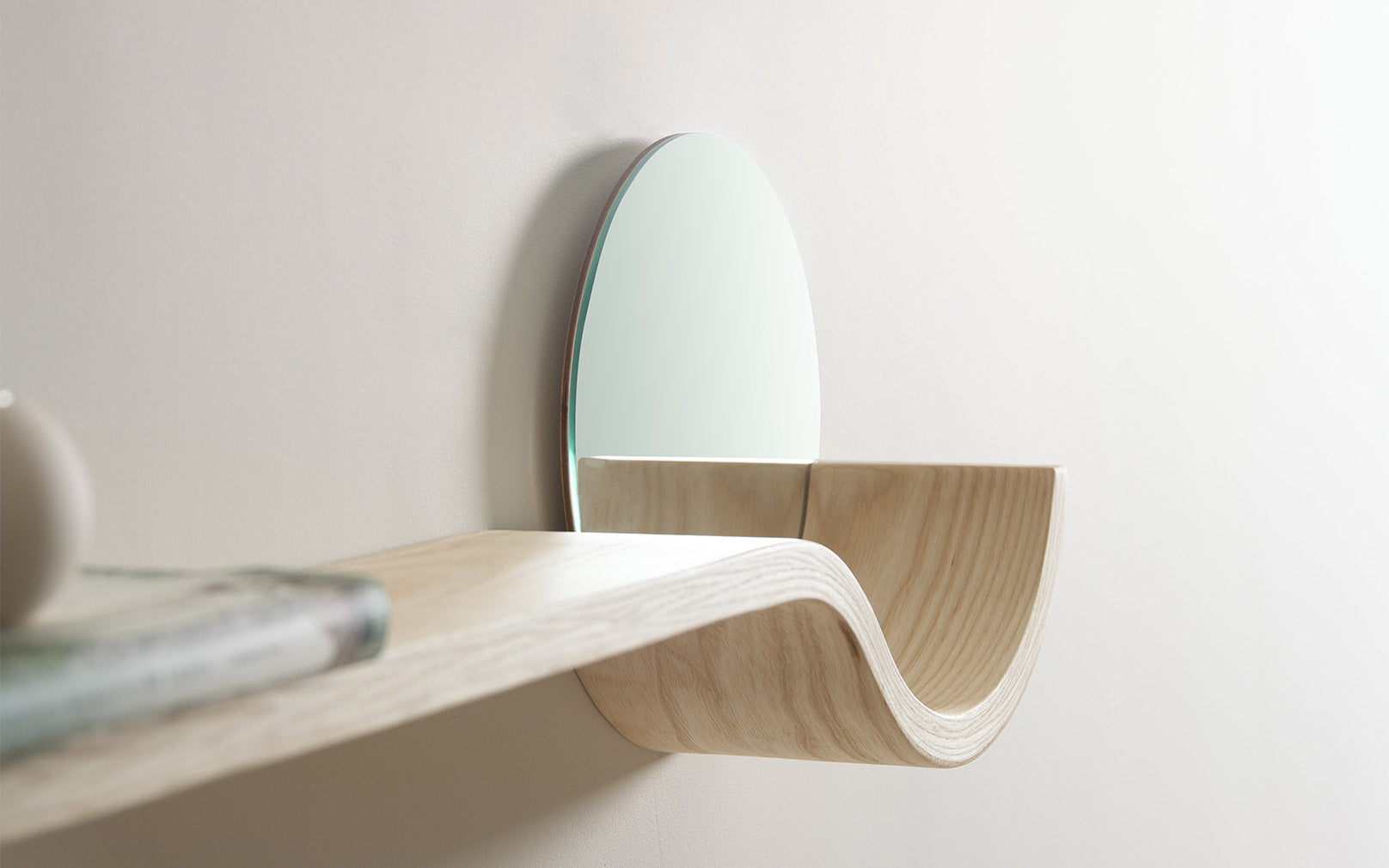 Esun Shelf with Mirror | Tom Raffield